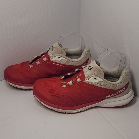 Salomon Sense Pro 2 Trail Running Shoes Womens 7.5 Red & White Outdoor OrthoLite - Picture 4 of 12